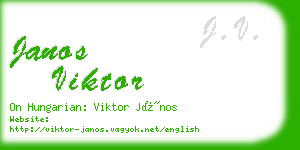 janos viktor business card